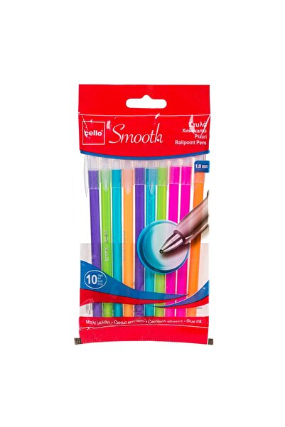 Zumzeria Set of Colored Ballpoint Pens Smooth 1.0 mm - 10 pcs
