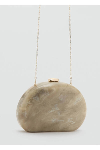 MANGO Woman Oval clutch çanta