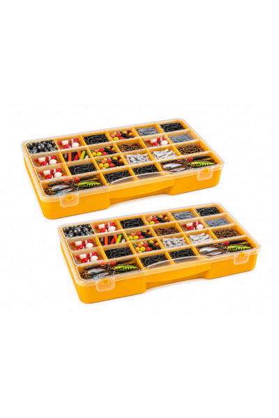 FERAH PLASTİK 2Lİ Balıkçı Organizer Kutusu Olta Malzemesi Kutusu Çok Bölmeli ...