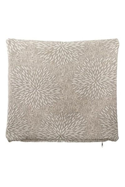 Zumzeria Ecru Gray Floral Decorative Pillowcase 45x45cm