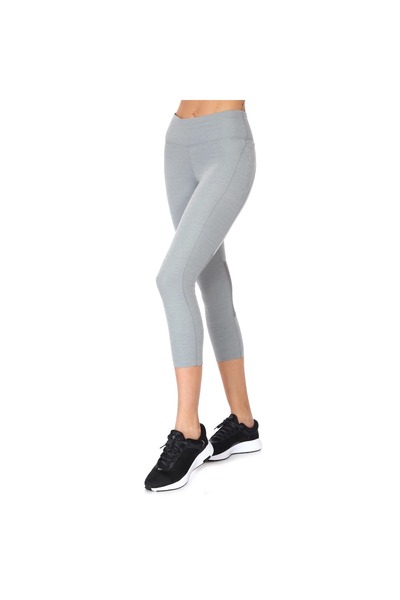 Nike Women's Gray Dri-Fit Fast Crop Running Tights Sports Fitness Leggings | ...