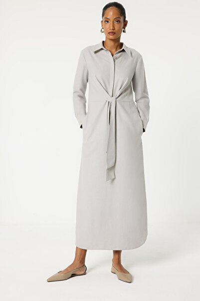 Touché Privé Belt Shirt Collar Dress