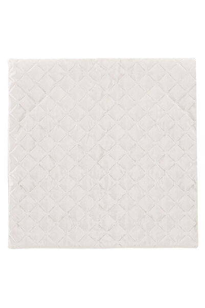 Zumzeria Winter Decorative Pillowcase Ecru Velvet with Diamond Pattern 45x43cm
