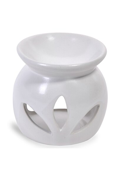 Zumzeria White Ceramic Scented Oil Holder Ø7.5x8.5cm