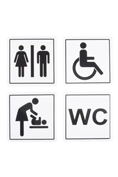 Zumzeria Комплект стикери 'WC' 12x12см - 4 броя