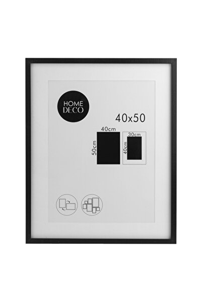 Zumzeria Decorative Framed Black Wooden Picture 40x50cm