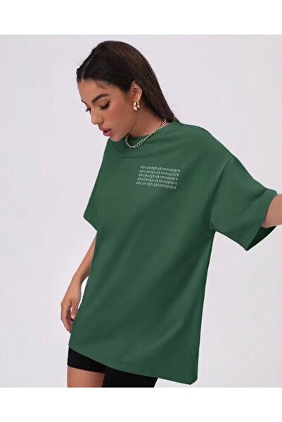 NIGRUM PARDUS TRICOU DE DAMĂ MĂRIME MARE, 100% BUMBAC, CU LITERE ALFABETICE I...