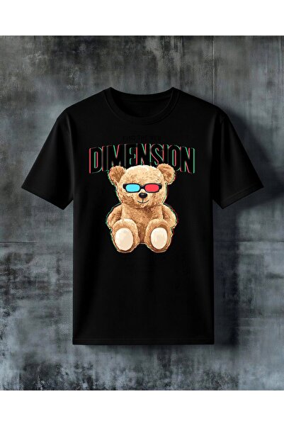 COMVİCHO Find Dimension Happy Bear Printed Oversize T-Shirt