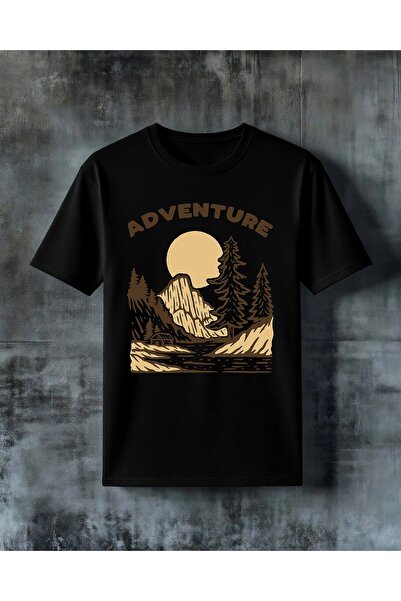 COMVİCHO Adventure Forest Day Printed Oversize T-Shirt