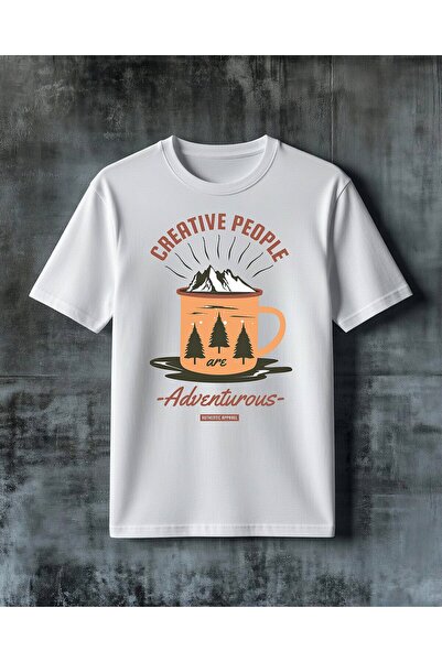 COMVİCHO Creative People Adventure Printed Oversize T-Shirt
