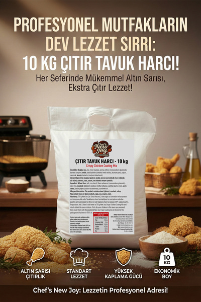 chef's new joy professional Çıtır Tavuk Pane Harcı 10 KG X 2 Adet - 1 Koli (Koli Bazlı Avantaj Paketi)