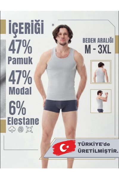 Mercan 6-Pack Gray m Modal Underwear - Ultra Comfortable, Advantageous Box