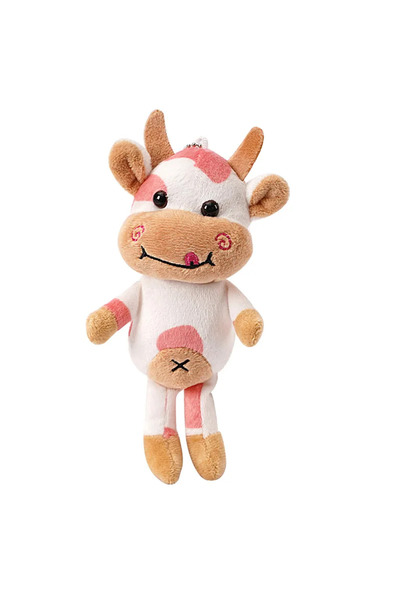 Choice1 pink 1pc-Cute pet cow plush toy - the perfect anxiety relief and calm...