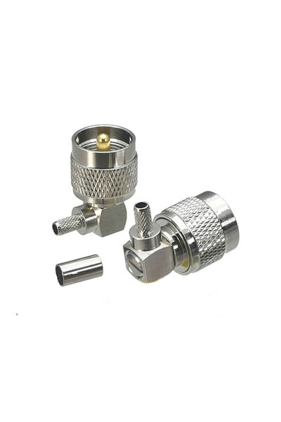 Choice Connector PL259 UHF male plug right angle crimp RG58 RG142 LMR195 RG40...