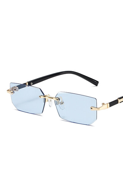 Choice5 Blue-No Box New Frameless Rectangular Sunglasses Fwomen's Outdoor Tra...