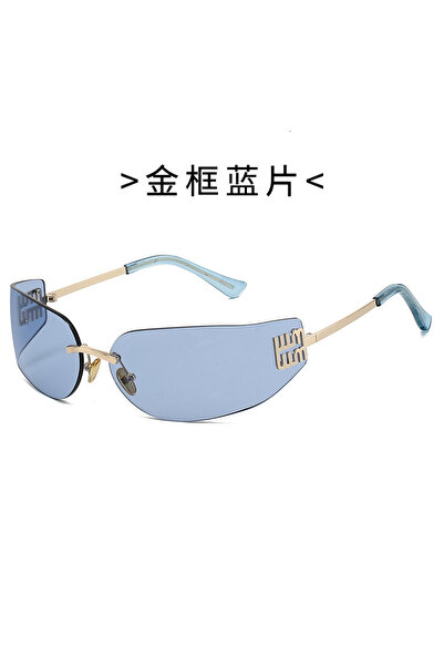 Choice1 c2 no case 2026 New High End Sunglasses Women Frameless Curved Integr...