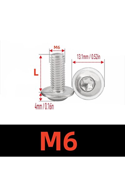 Choice16 20mm M6-5Pcs 10-5Pcs M5/M6 304 Stainless Steel Torx Screws Kit T25/T...