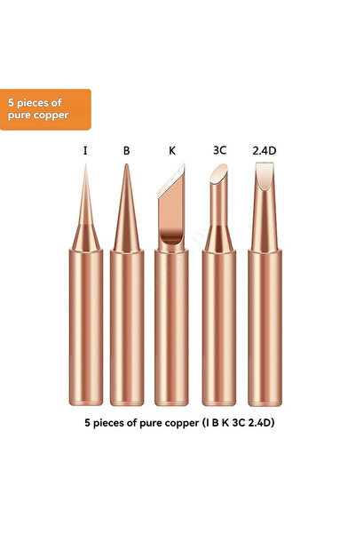 Choice1 مجموعة B - 5 قطع 5 قطع 900M-T أطراف لحام نحاسية نقية خالية من الرصاص ...