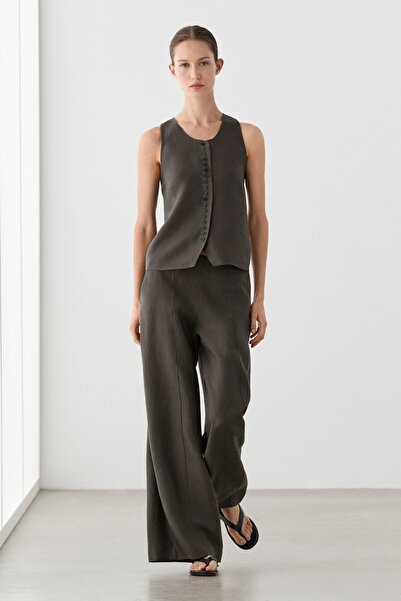 Massimo Dutti %100 keten yelek
