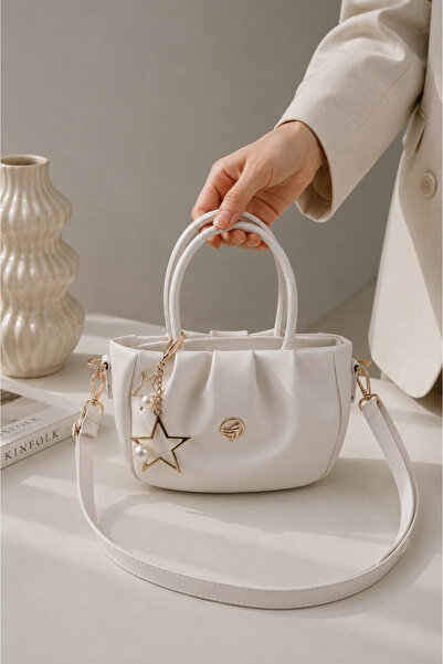 DMG Collection İtaly İnci Star Detailed Zippered Women's Hand and Shoulder Bag