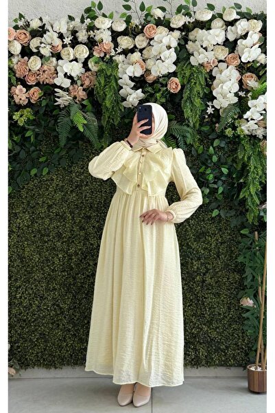 Moda Fatma Şifon Harmosa Astarlı Elbise