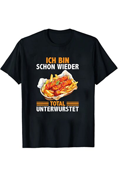 yiou trendy clothing Fun German curry sausage pattern T-shirt