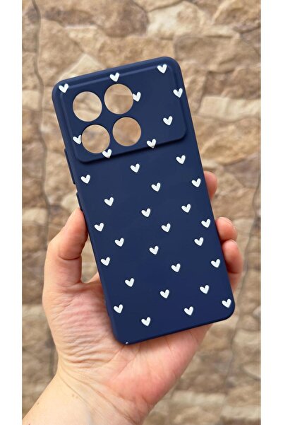 Vip Case Poco X6 Pro 5G Uyumlu Mini Beyaz Kalp Desenli Silikon Darbe Emici Kl...