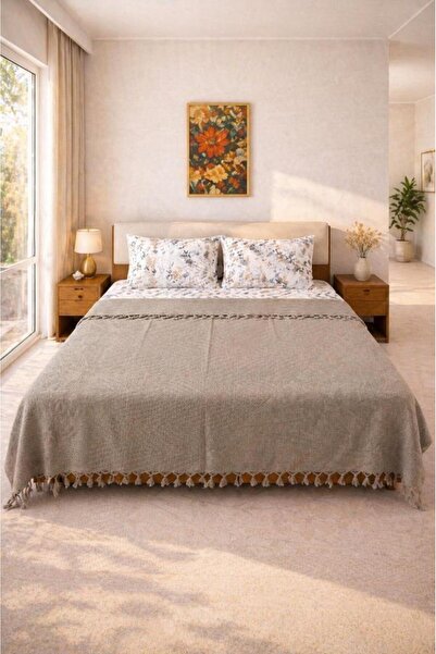 Çeyiz Diyarı Natural Double Cotton Pique Set Mink
