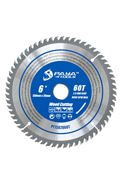 Choice 150mm 20mm Wood Cutting 1PC PAYA 6Inch 150mm 60Teeth TCT Circular Saw ...