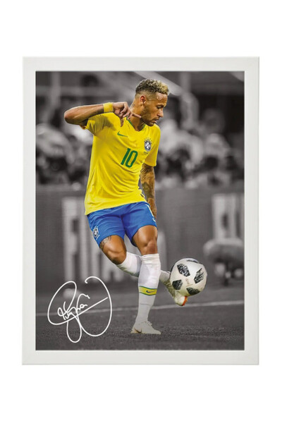 Boomah Accessories Neymar Brazil Legend Printed Autograph - Framed Poster 30x...