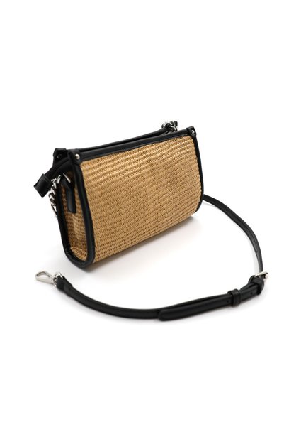 Marina Galanti Women's Aggius Straw-Effect Crossbody - Natural