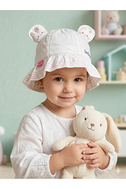 PIECE SIGNATURE Stylish Protection for Little Rabbits: Ruffled Girls' Bucket ...