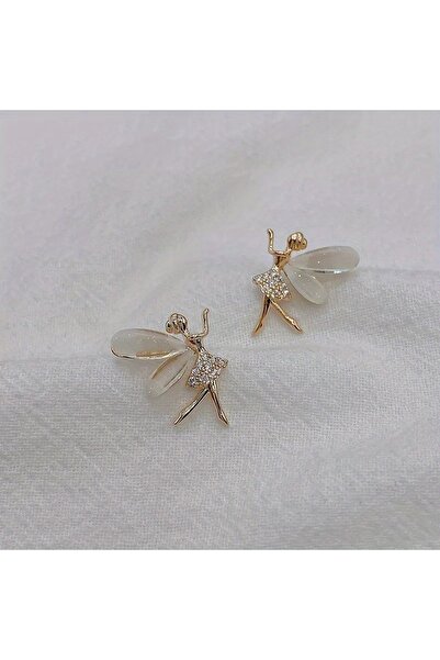 Glamluxe Sparkling Fairy Girl Design Earrings - Minimalist Jewelry with Cryst...