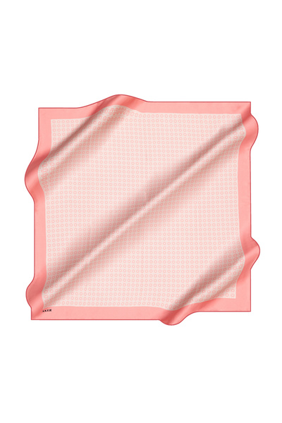 Aker Pink 90X90 Silk Crepe Satin Scarf