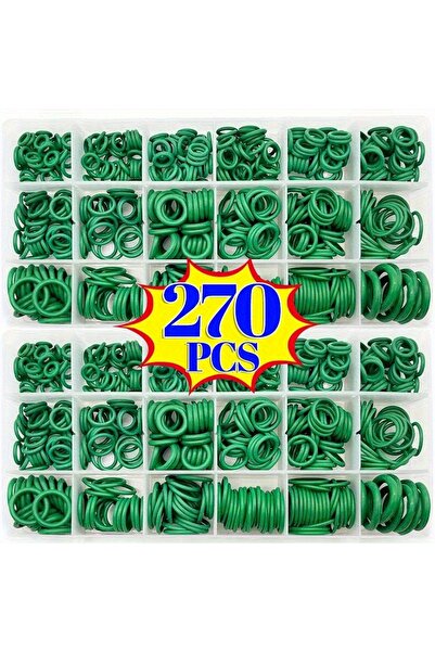 Choice 270 قطعة مجموعة حلقات دائرية خضراء عالية الجودة - 18 مقاسًا متعددة الأ...