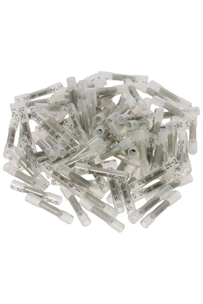 Choice 100Pcs 26-24 AWG Heat Shrink Butt Connectors Marine Grade Clear Waterp...