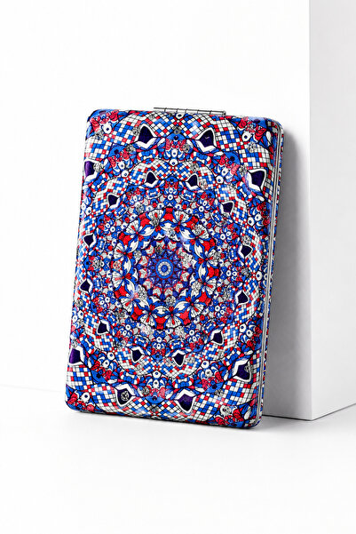 MakeWell Mandala Desenli Çift Taraflı Büyüteçli Cep Aynası – Katlanabilir Mak...