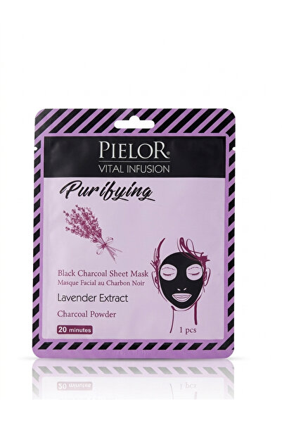 Pielor قناع الوجه فيتال إنفيوجن المنقي بالفحم الأسود واللافندر 25 مل