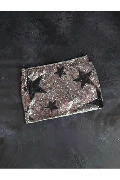 Bravebell Star Sequin Detailed Short Skirt
