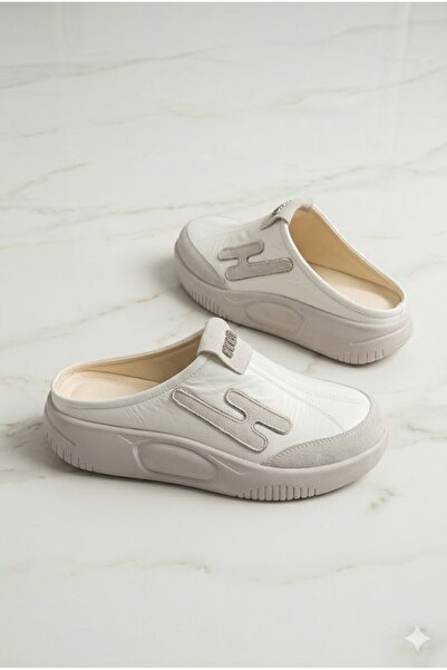 Demirsa Boutique Kadın Beyaz Sneaker Terlik