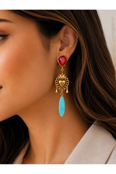 HALHALMILL Heart Design Earrings