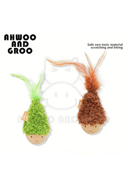 Choice1 Set Cat Chew Toys Feather Catnip Molar Tumbler Toy Cat Teaser Interac...