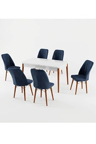 Bella Madrid Table & Chair Set 80 x 130- 170 Extendable and 6 Chairs, Kitchen...