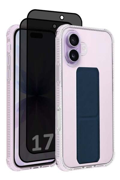 CATANES 3 Packs Finger Grip Clear Case Cover for iPhone 17 - Kickstand Car Ma...