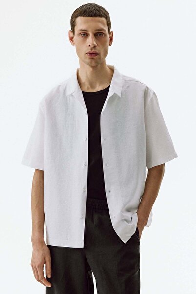 H&M Relaxed Fit Linen-blend resort shirt