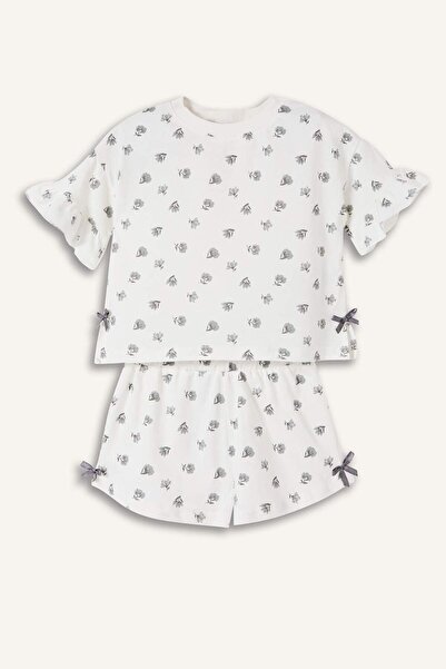 DeFacto Çiçeki 2-Piece Pink Set for Baby Girl H7883A526Sm