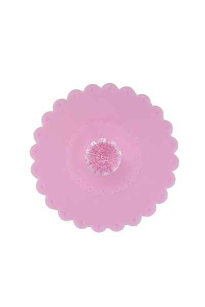 choice2 Pink 1pc Reusable Silicone Cup Cover Cute Seal Suction Cup Cover Dust...