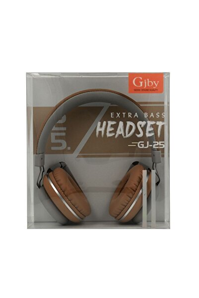 OEM Ακουστικά Κεφαλής GJBY Extra Bass GJ-25/jack 3,5mm Καφέ