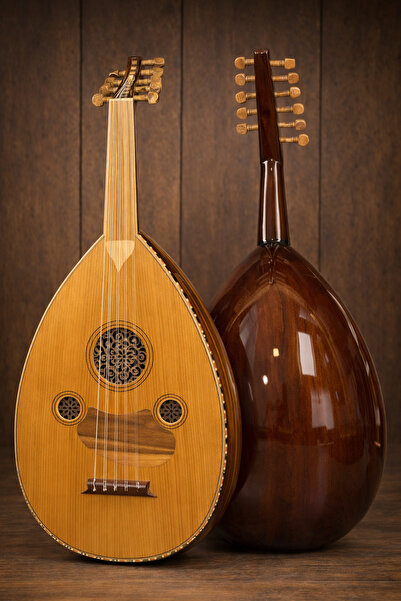 KARAZ MUSIC Zarib Musical Oud Turkish Model No. 0 Cedar Front and Walnut Back