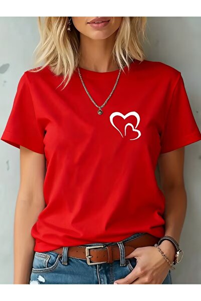puolikuu Tricou unisex cu croială confortabilă, cu panglică și imprimeu dublu